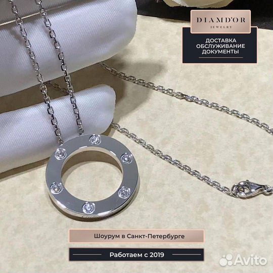 Cartier Колье золото, 5 бриллиантов 0,14 ct