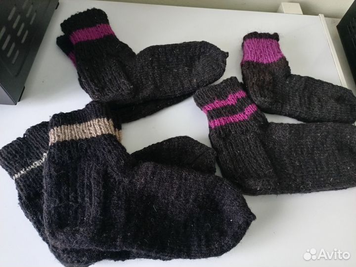 Носки вязаные шерстяные ручной работы