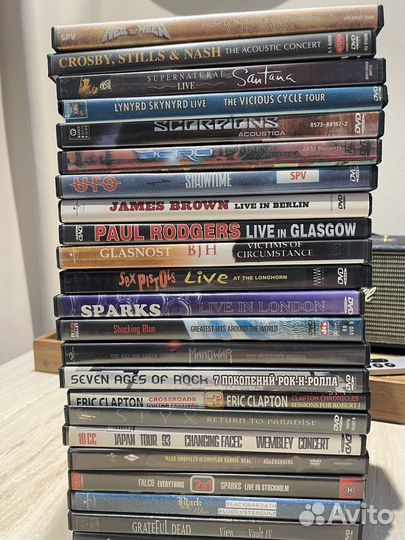 Коллекция музыкальных DVD дисков 98 штук