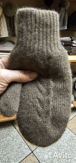 Варежки из пуха яка 