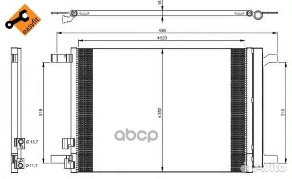 Радиатор кондиционера с осушителем 35968 NRF