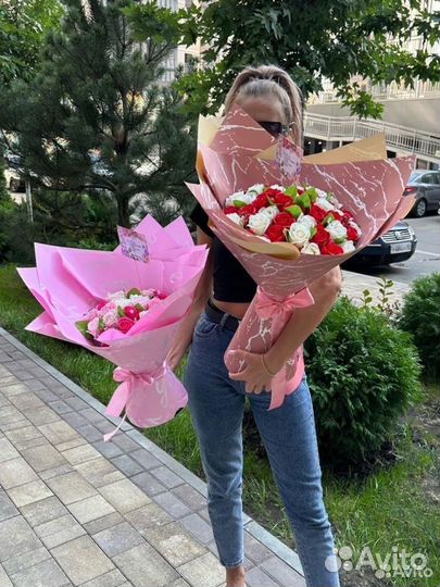 Букет из мыльных роз