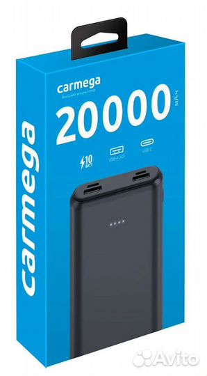 Внешний аккумулятор Carmega 20000mAh Charge 20 bla