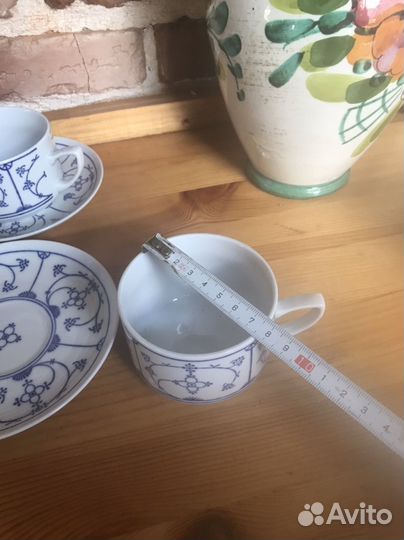 Чайная пара синий лук, индийский узор