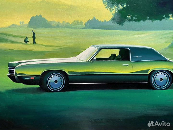 Картина маслом машина Ford Thunderbird 71'