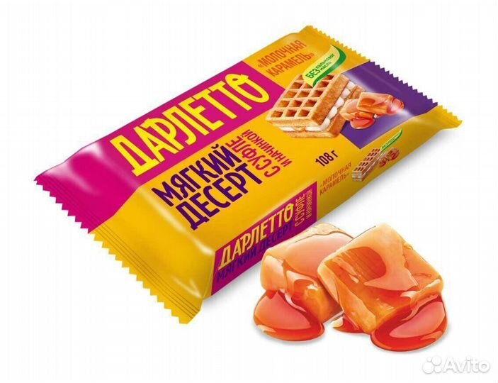 Мягкие вафли Дарлетто с суфле и начинкой 108г