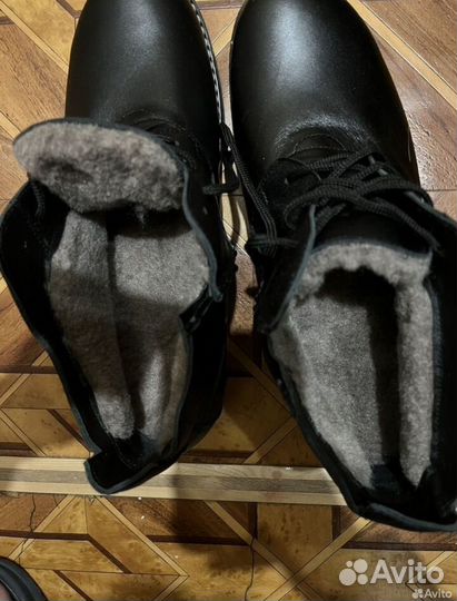 Ботинки кожанные зимние мужские