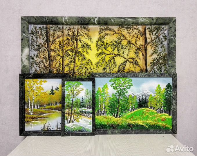 Картина Панно из Натурального Камня СССР 600х450