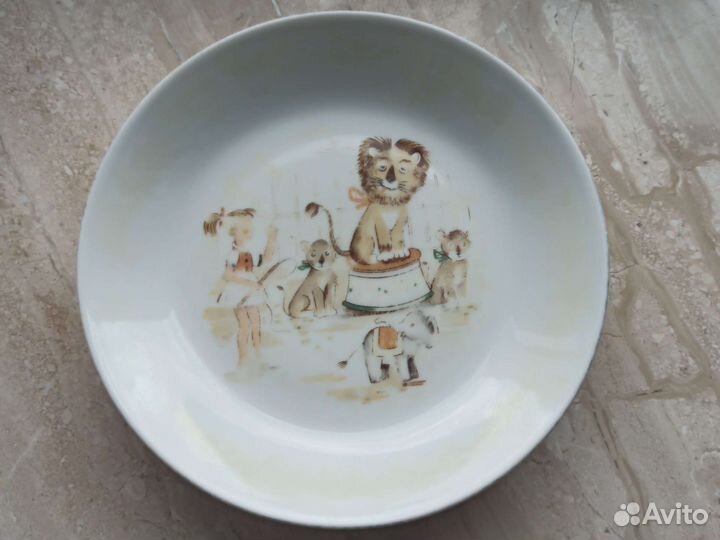 Детская тарелка ГДР цирк