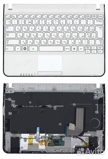 Клавиатура для Samsung N210, N220 топ-панель белая