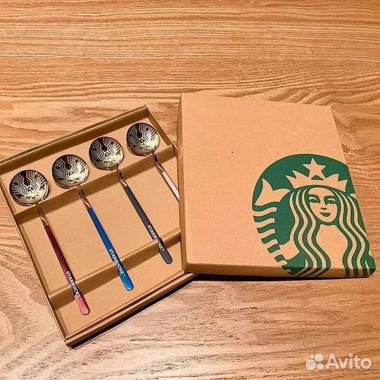 Подарочный набор чайных ложек starbucks
