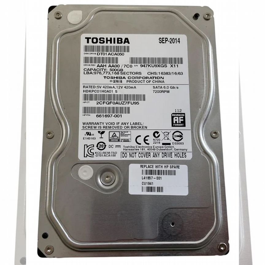 [661697-001] Жесткий Диск Hp 500gb Sata3 3,5" Hdd 661697-001