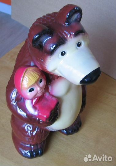 Маша и медведь. Копилка. Керамика. Высота 32 см