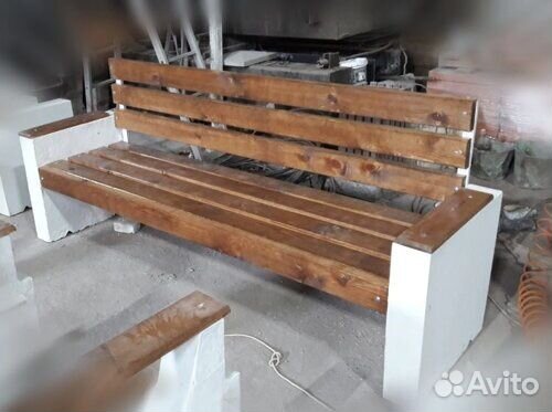 Скамейка из бетона