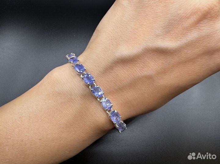 Браслет из камня танзанит