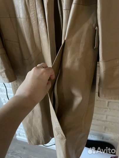 Плащ кожаный натуральный celine размер L