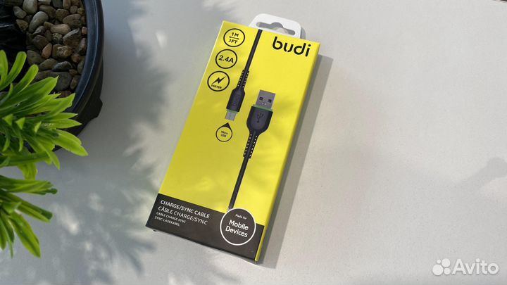 Кабель зарядки Budi 2.4A - Micro USB