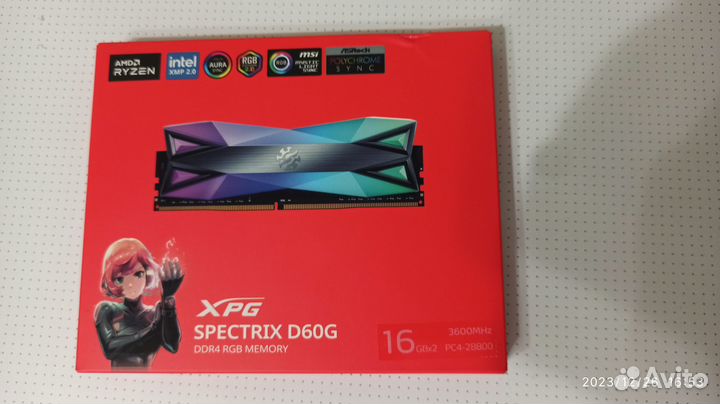 Оперативная память adata XPG32Gb DDR4 3600MHz D60G