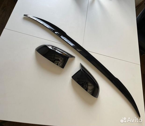 Накладки BMW G02 X4 спойлер черный глянец