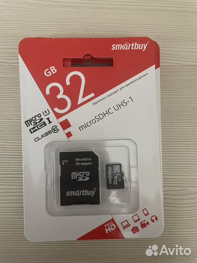 Карта памяти MicroSD 16Gb, 32Gb