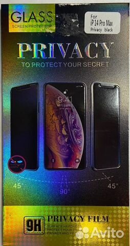 Защитное стекло iPhone 14 pro max антишпион