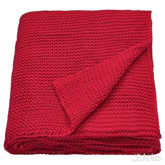 Плед, красный, 130х170 IKEA Икеа новый
