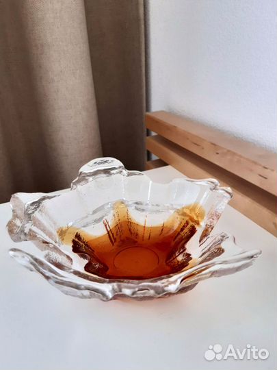 Ваза подсвечник конфетница финское стекло Humppila