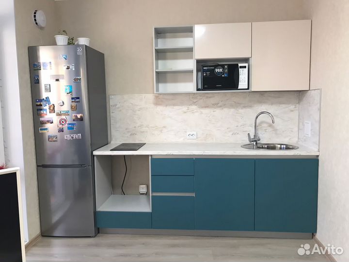 Кухонный гарнитур. Кухня без ручек ксп:19211