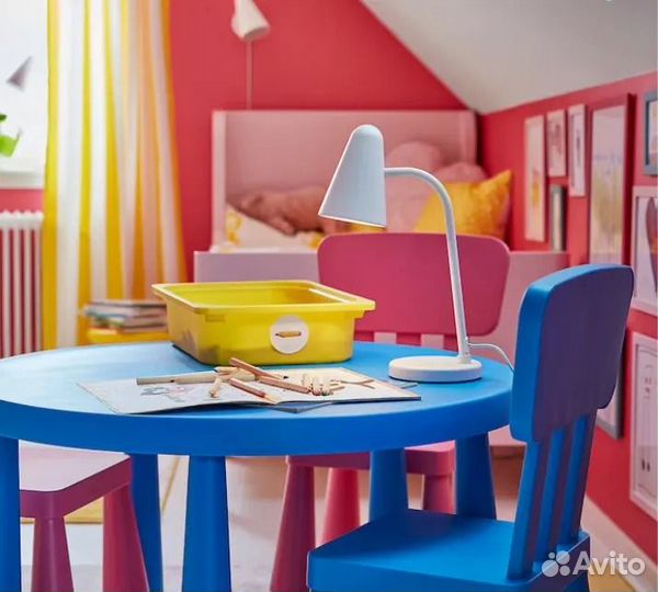 Детский стул маммут икеа, синий