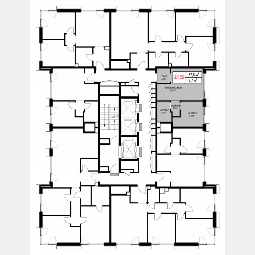 1-к. квартира, 37,4 м², 17/30 эт.