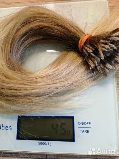 Волосы для наращивания блонд волна 103пр