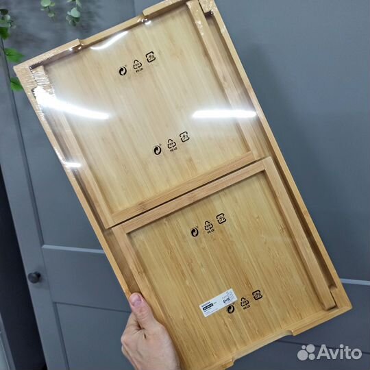 Бамбуковый столик для завтрака IKEA