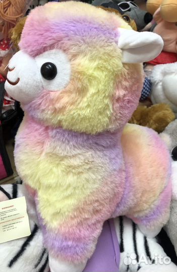Лама/альпака радужная мягкая игрушка