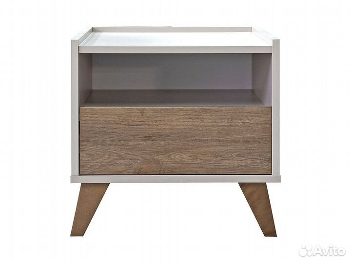 Тумба прикроватная денвер, Дуб Канзас + Капучино