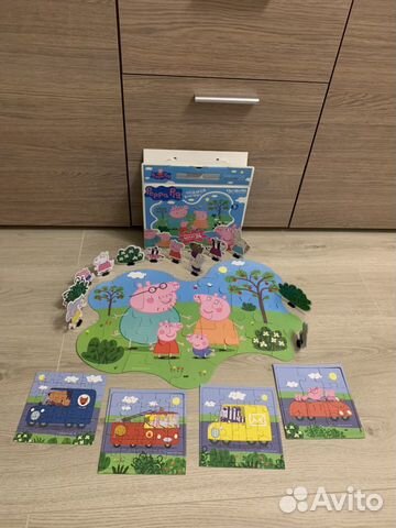 Peppa pig оригами макси +пазлы с фигурками