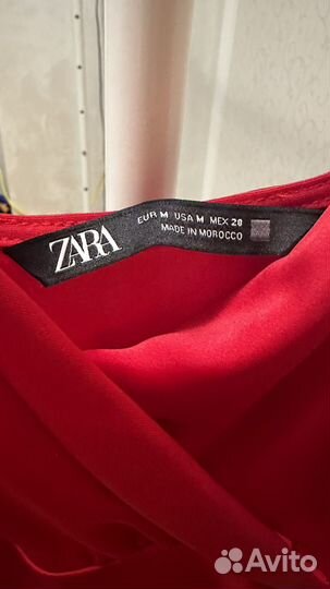 Платье Zara красное M