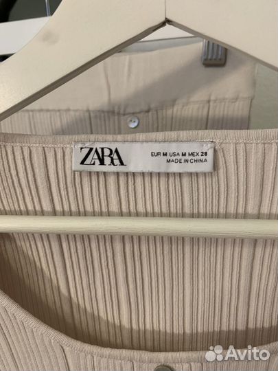 Трекотажный костюм с юбкой zara