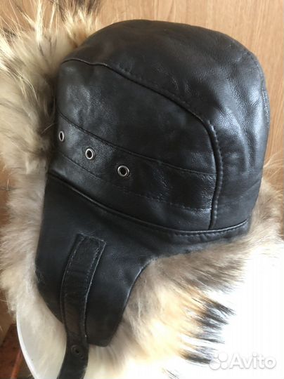 Шапка ушанка натуральная кожа