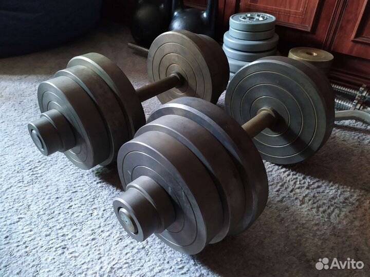 Гантели разборные 110 кг. По (55кг /55кг) каждая