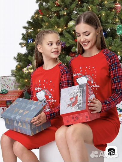 Новогодняя сорочка для девочки 140