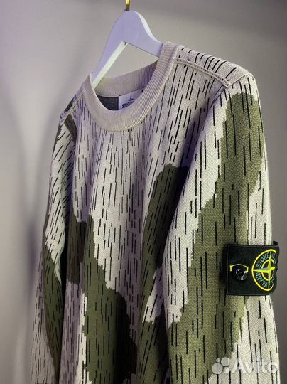 Свитер stone island rain camo