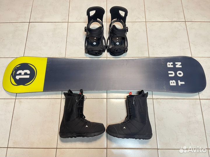 Мужской сноуборд комплект Burton - 158 - 43