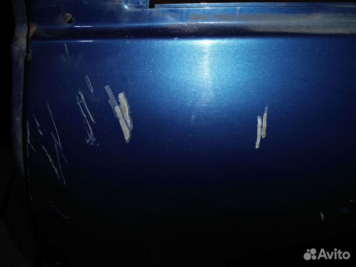 Дверь калина задняя левая цвет синий