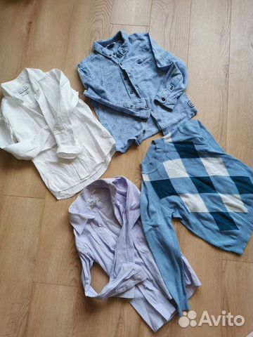 Рубашка школьная форма на мальчика 122 см