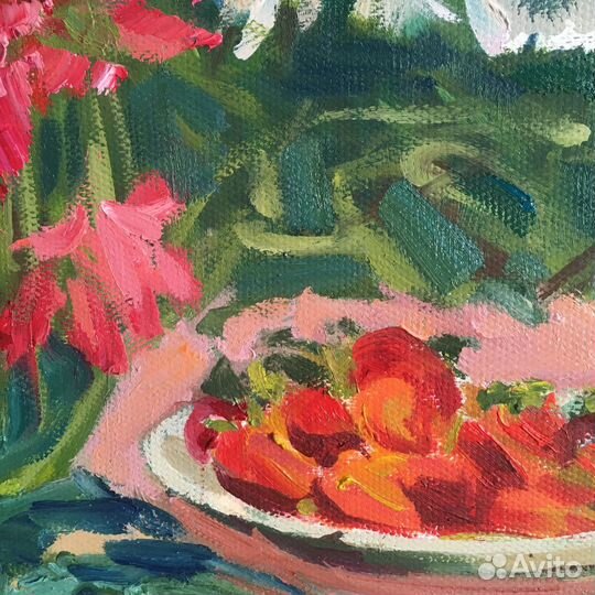 Картина Цветы маслом на холсте