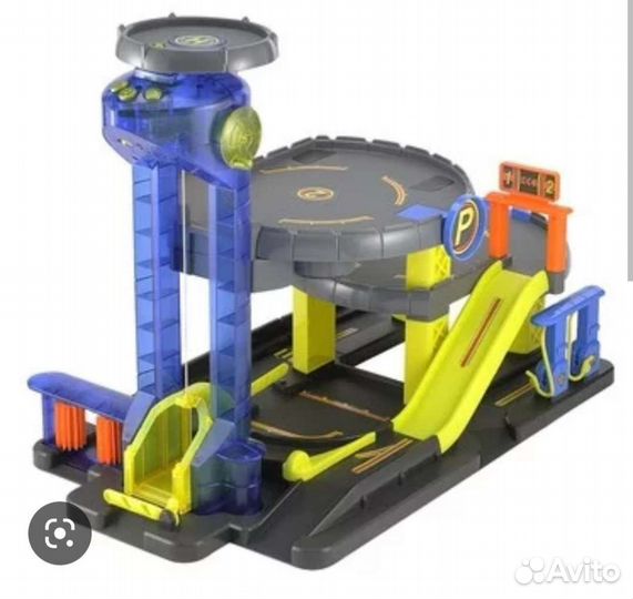 Большой гараж парковка для Hot wheels с лифтом