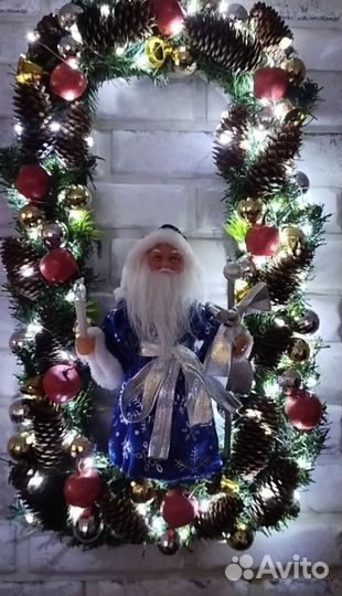 Венок рождественский ручной работы