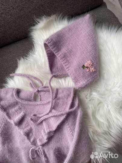 Чепчик вязаный детский