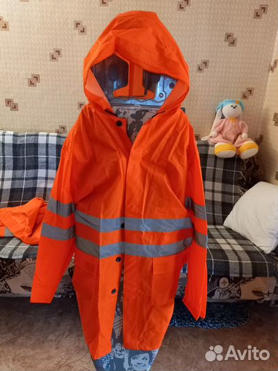 Плащ непромокаемый светоотражающий