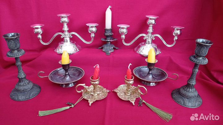 Подсвечники из латуни Италия